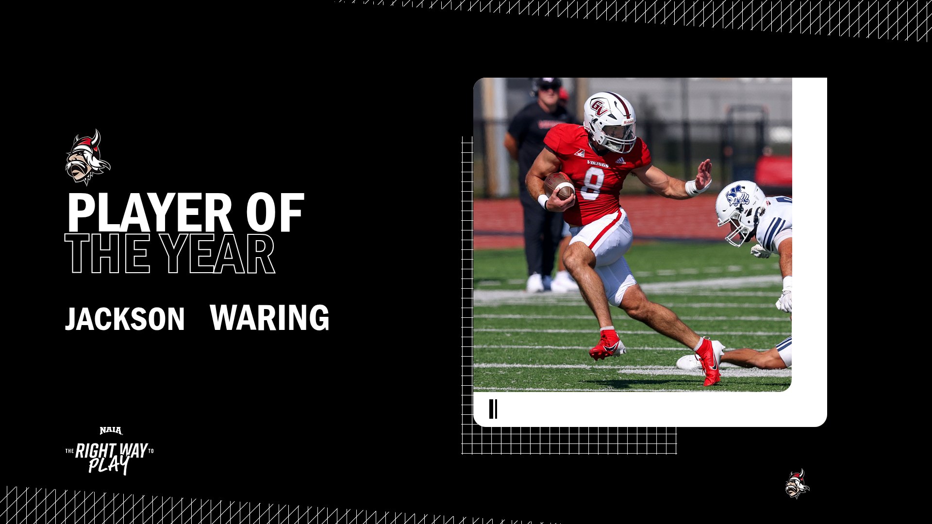 Grand View&rsquo;s Jackson Waring Repeats as NAIA Football Player of the Year