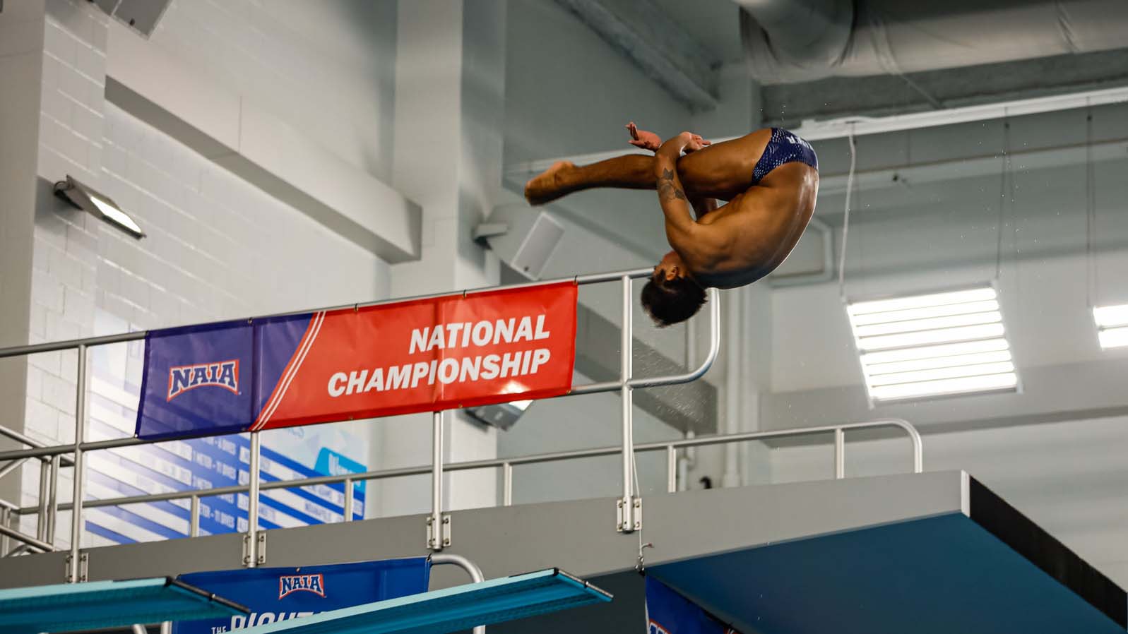 Keiser Jumps Atop the Leaderboard After First Day of the 2026 NAIA Men's Swimming and Diving National Championship