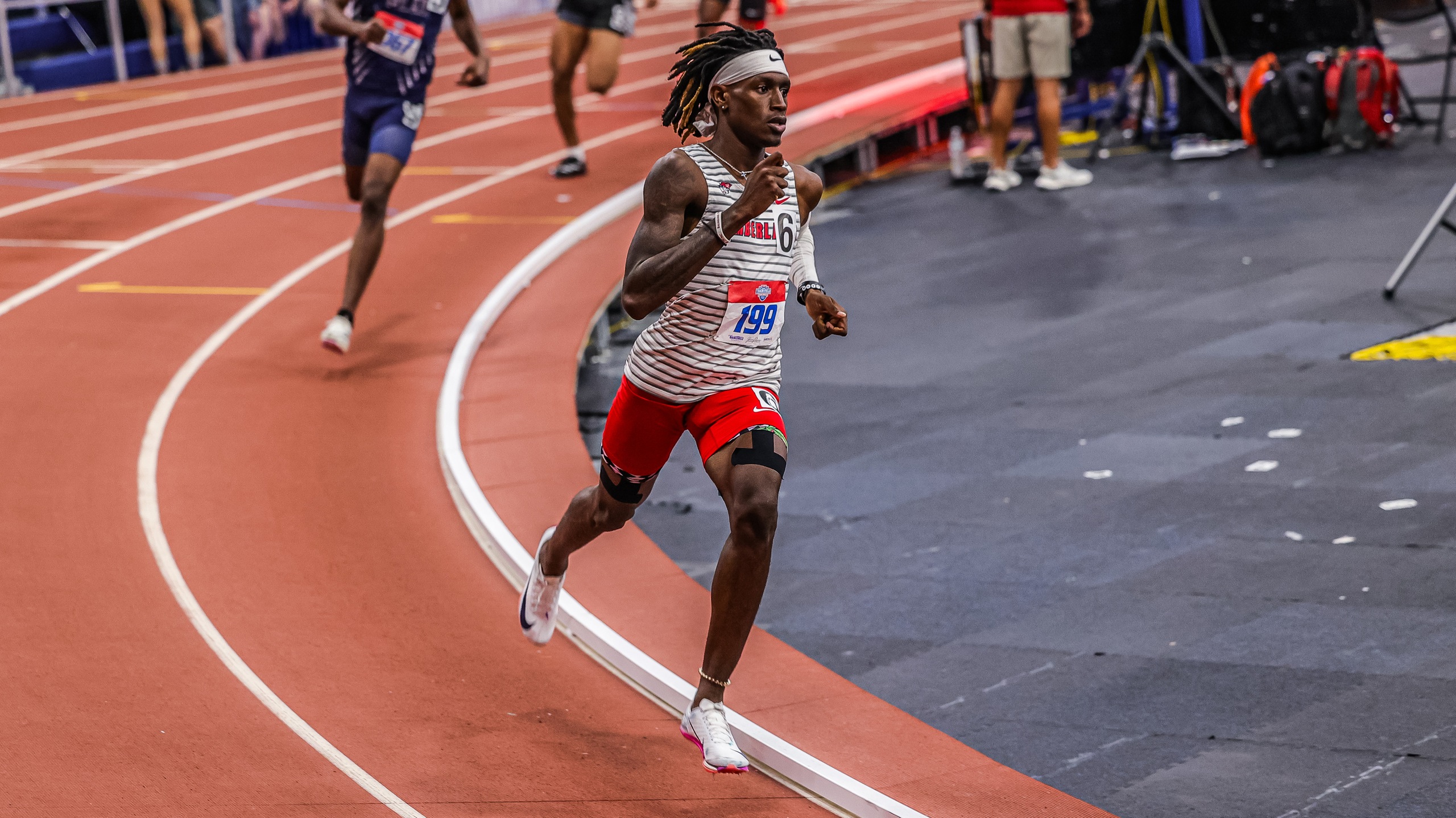 Tavon Davis posted the NAIA's top time in the 400, this season, at Emory.
