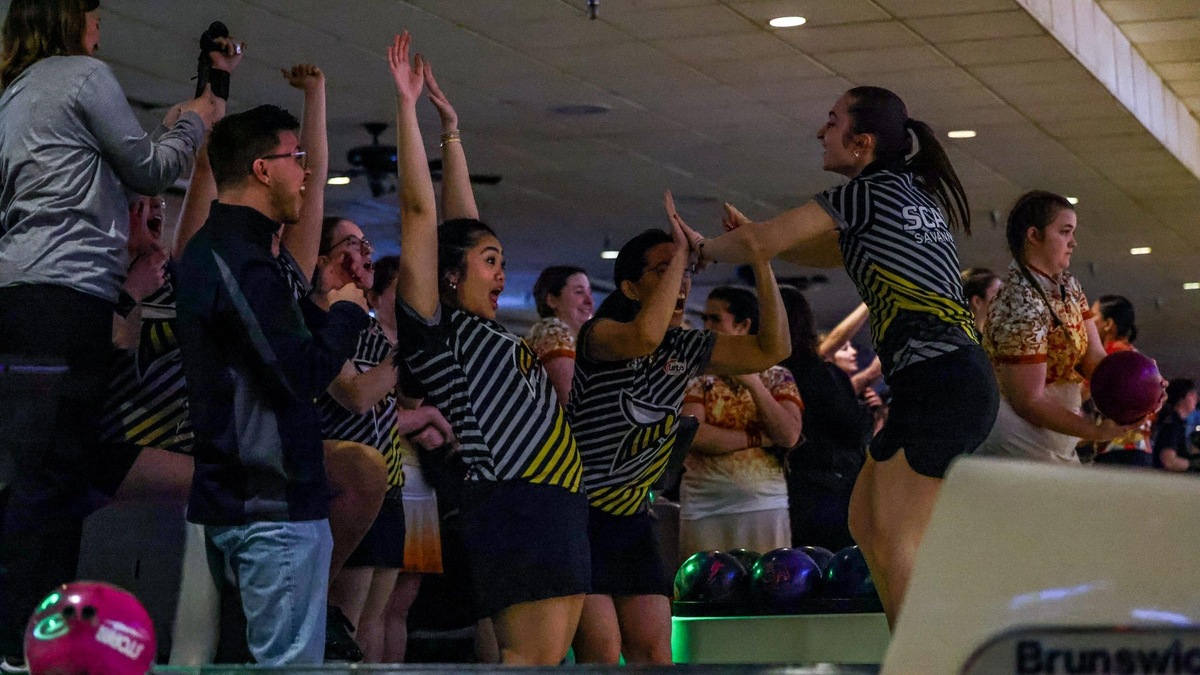 SCAD Savannah (Ga.) enters the second round of bracket play as the No. 1 seed at the 2025 NAIA Women's Bowling National Championship. (Photo courtesy Lawrence Tech Athletics)