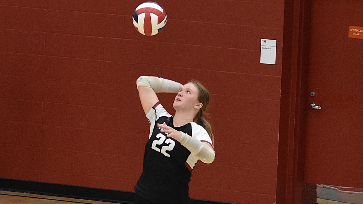 Ella Bickel's school-record 50 digs led to NAIA Defensive Player of the Week honors.